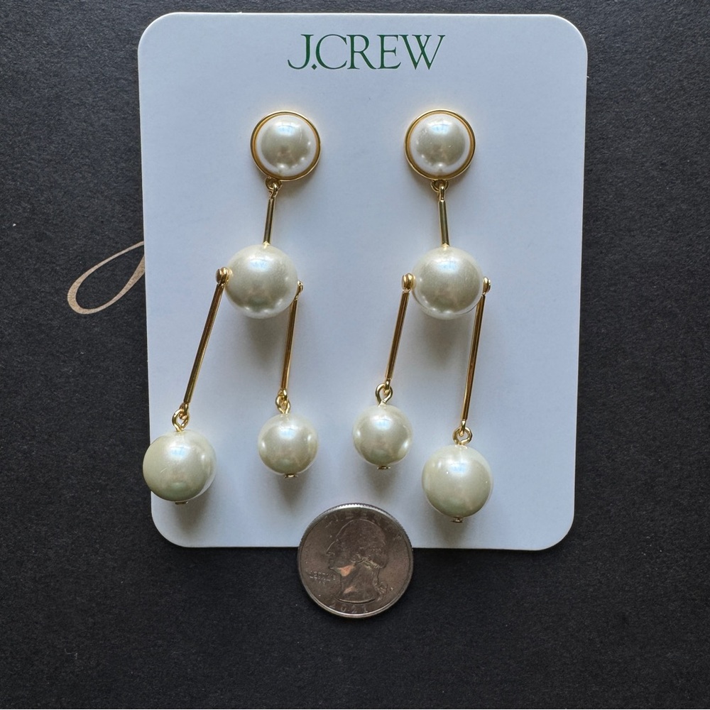 J. Crew pearl pendant earrings - Picture 5 of 7